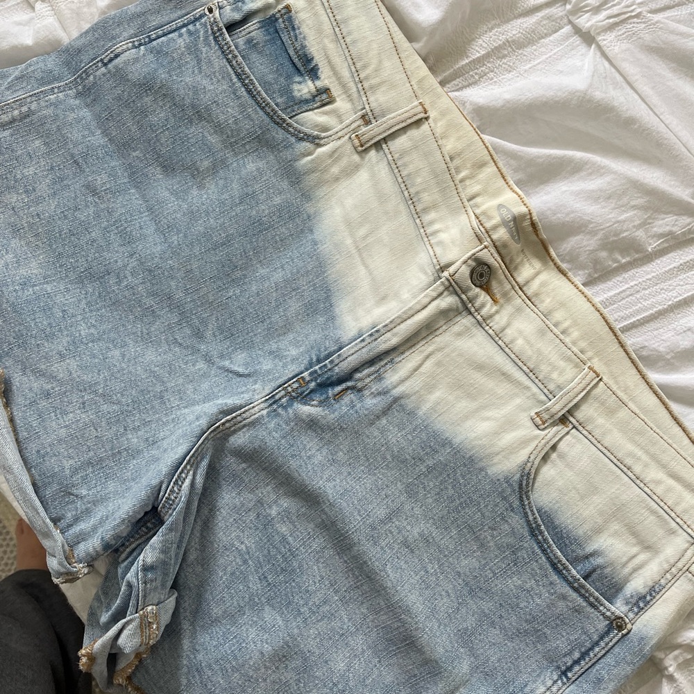 Old Navy bleached jean shorts